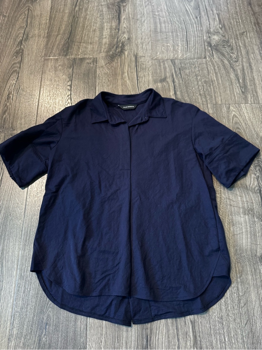 Club Monaco navy blue Short Sleeve Collared Shirt size small women